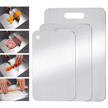 Double-Sided Stainless Steel Cutting Board
