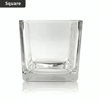 Small Glass Pearled Candle Holders