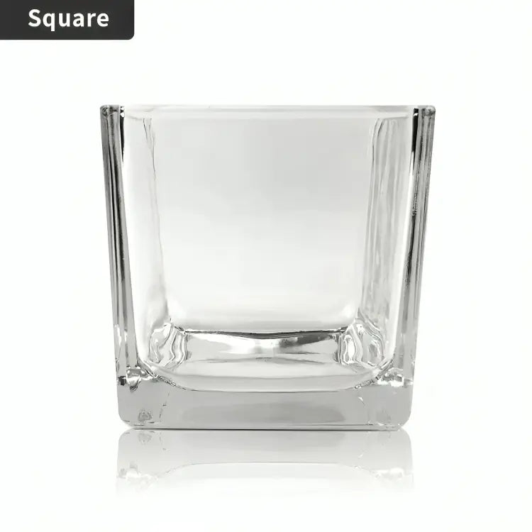 Small Glass Pearled Candle Holders