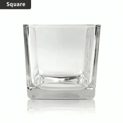 Small Glass Pearled Candle Holders