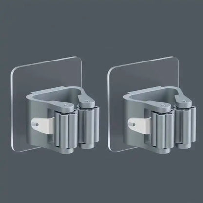 Adhesive Wall-Mounted Broom Organizer