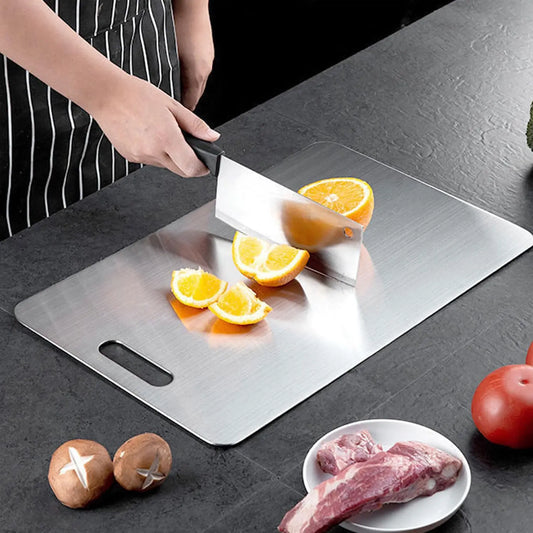 Double-Sided Stainless Steel Cutting Board