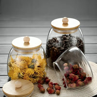 Airtight Glass Jars with Bamboo Lids