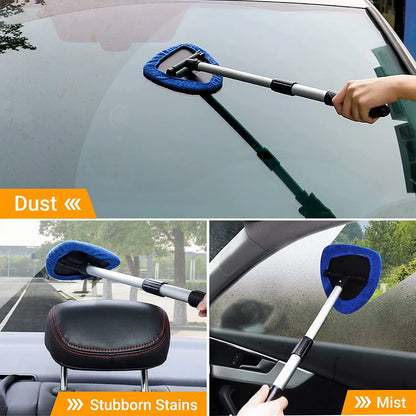 Microfiber Car window Cleaner- in use