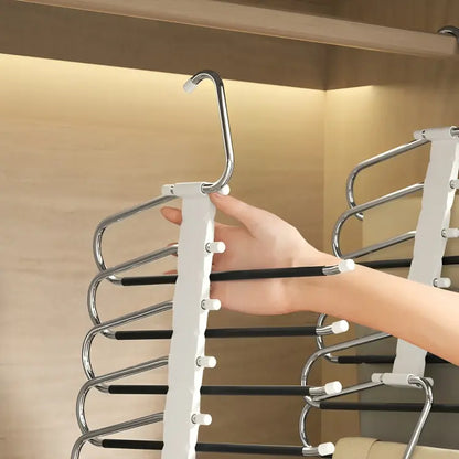 Stainless Steel 6-Layer Pants Organizer