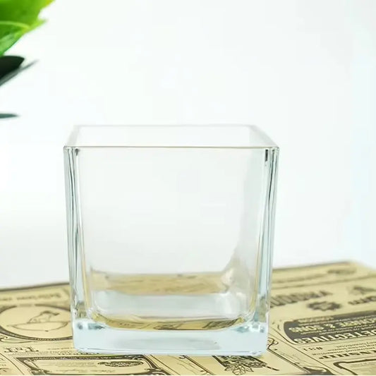 Small Glass Pearled Candle Holders