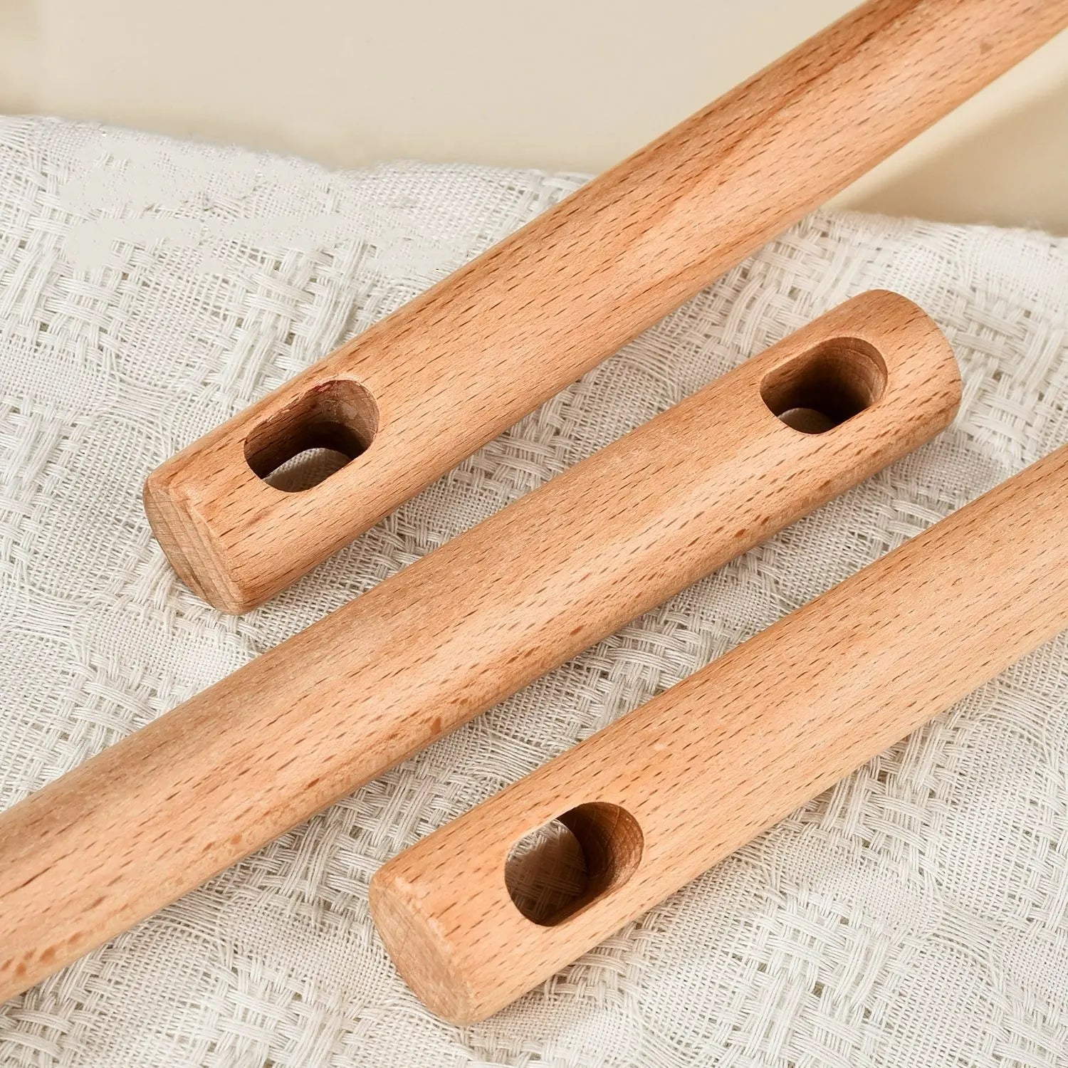 Silicone Wood Handle Non-Stick Spatulas Set