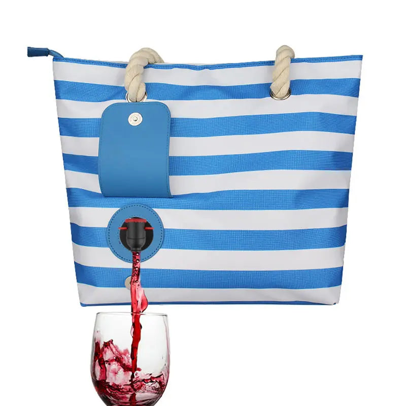Tote Bag with Hidden Spout & Drink Compartment