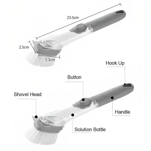 2-in-1 Dish Sponge + Brush with Soap Dispenser