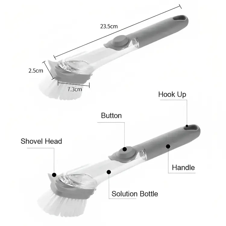 2-in-1 Dish Sponge + Brush with Soap Dispenser