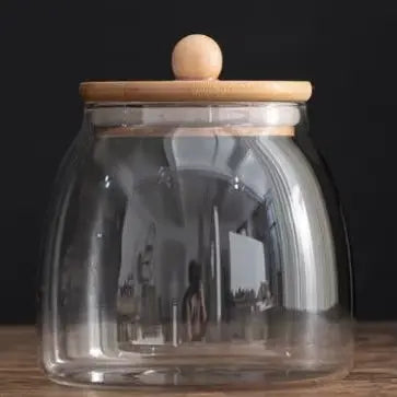 Airtight Glass Jars with Bamboo Lids