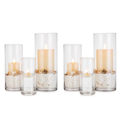 Glass Pearled Candle Holders