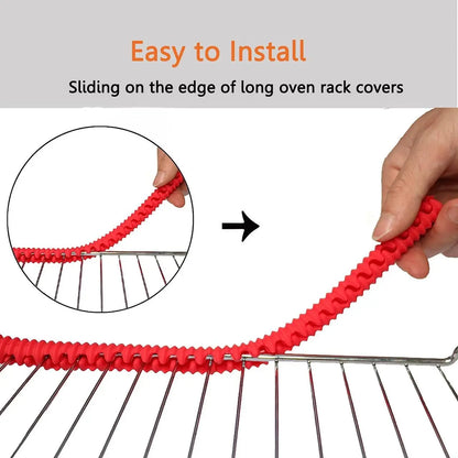 2-Pieces Heat Resistant Silicone Oven Rack Shields Set