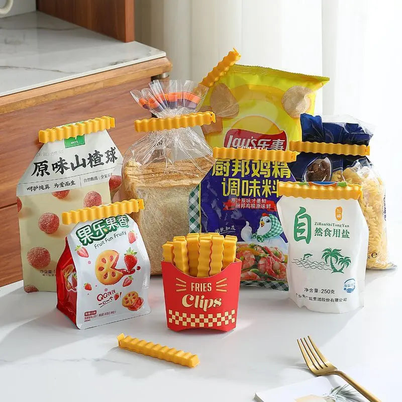 French Fry-Shaped Food Bag Clips