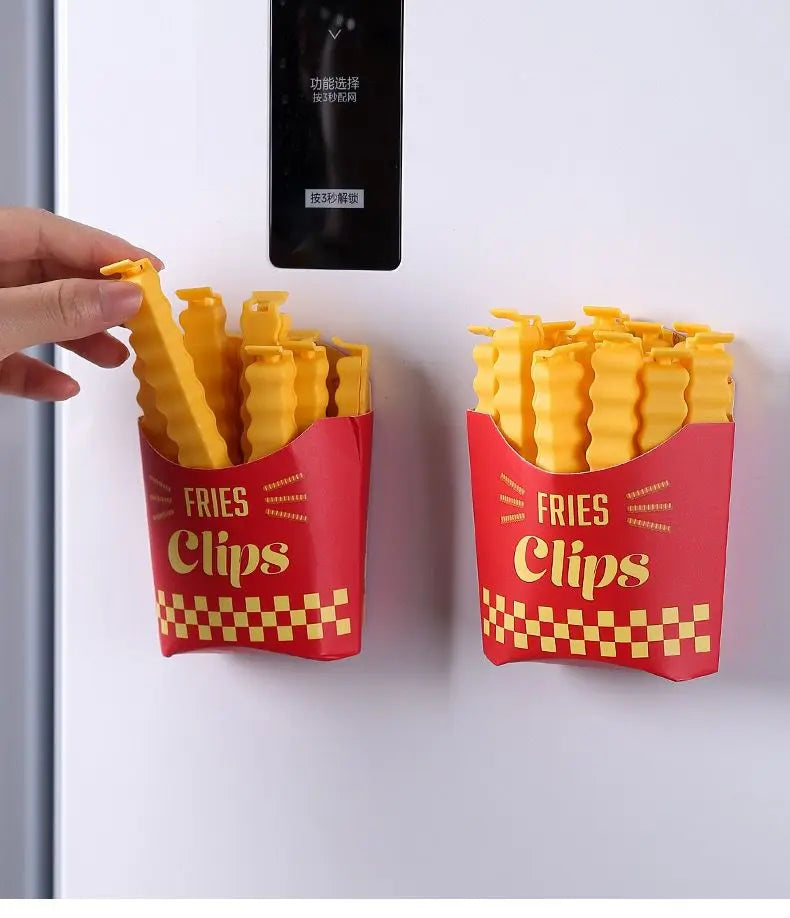 French Fry-Shaped Food Bag Clips