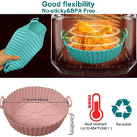 8-Inch Reusable Silicone Air Fryer Basket